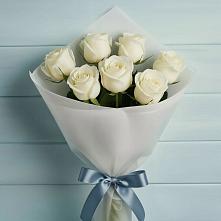 Букет 7 Белых роз Эдлесс Лав #REPLACE_PRED# Ягодное