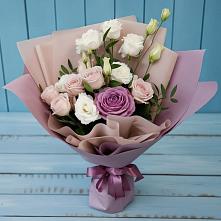 Букет цветов из:  Розы и Лизиантусы в Ягодное