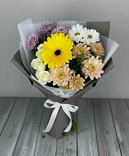 Букет цветов из:  Розы, Герберы и Хризантемы в Ягодное