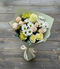 Букет цветов из:  Альстромерии, Розы и Хризантемы #REPLACE_PRED# Ягодное
