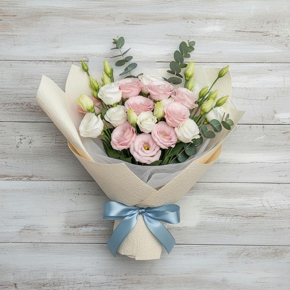 Букет цветов из: Лизиантусы в Ягодное